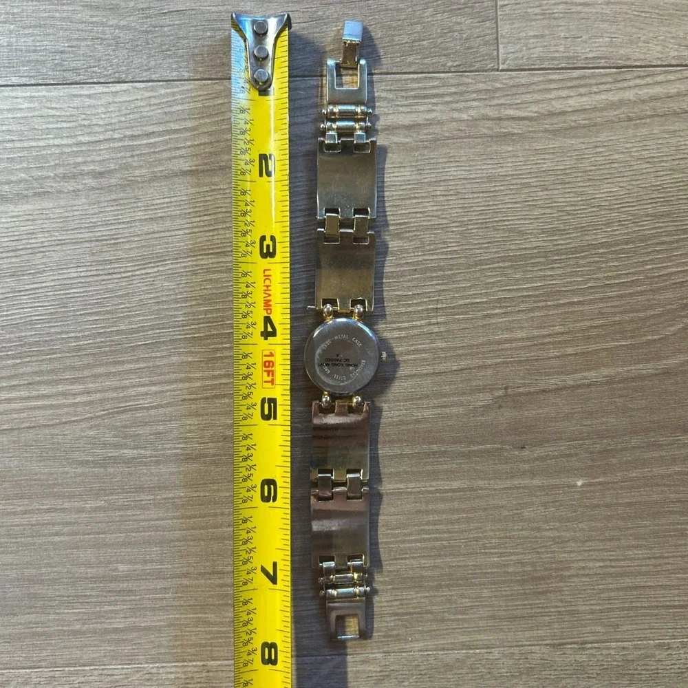 Penatech Quartz Watch Gold Tone Abalone Link Bracelet
